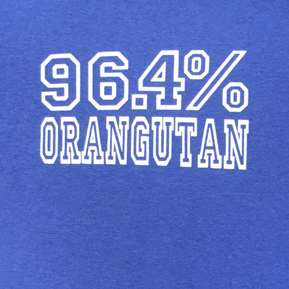 Blue 96.4% Orangutan shirt