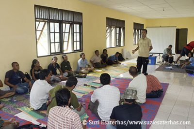 Meeting with villagers North Sumatra