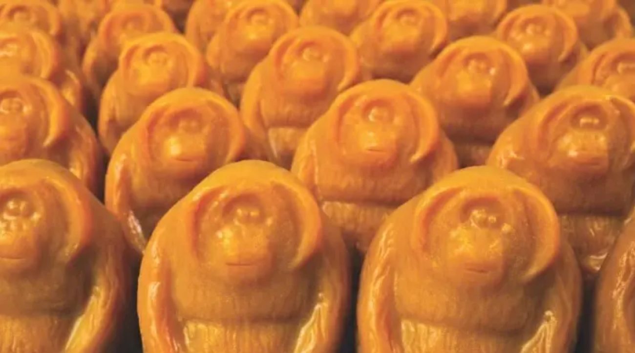 Rows of limited edition Lush orangutan soaps