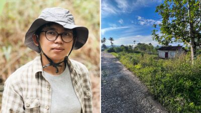 A collage image shows a headshot of Intan and a photo of Sibagindar Village