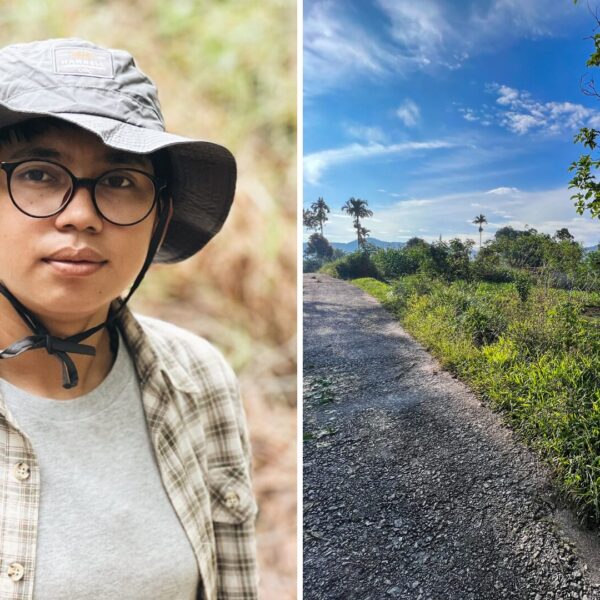 A collage image shows a headshot of Intan and a photo of Sibagindar Village