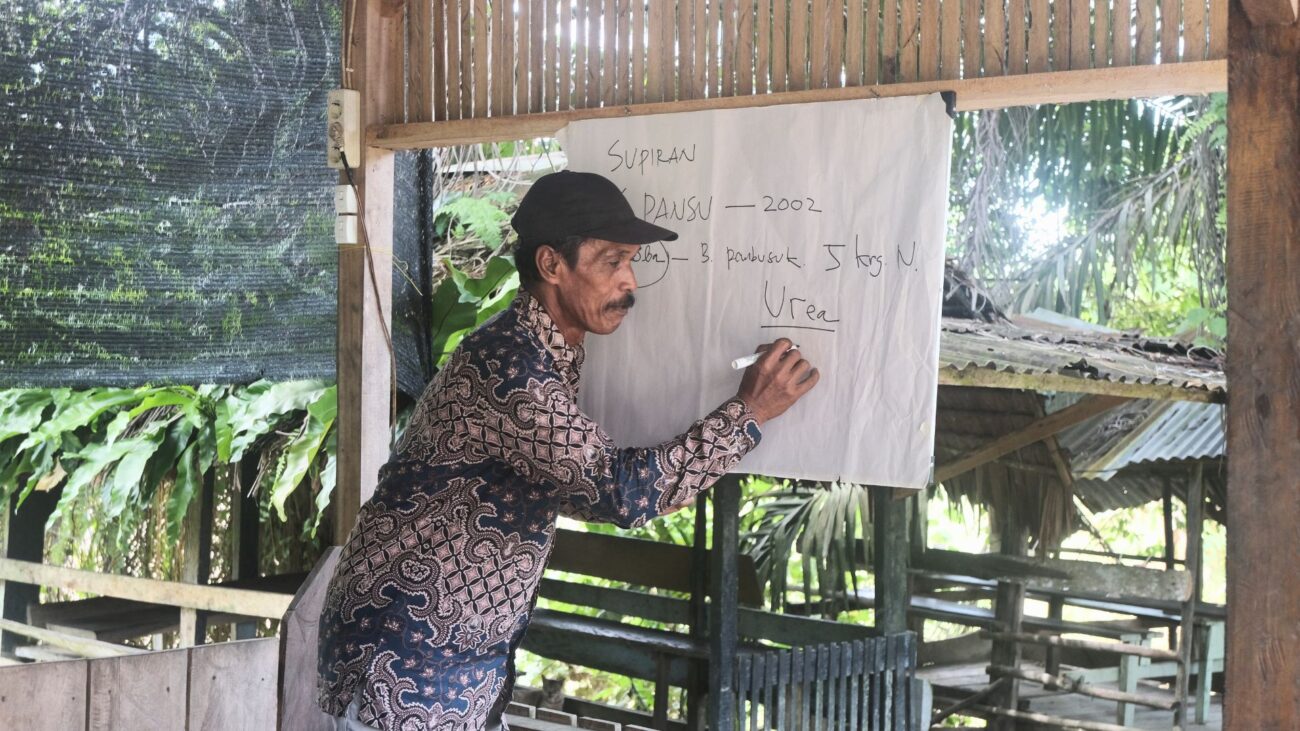 A local, senior farmer leads the training.
